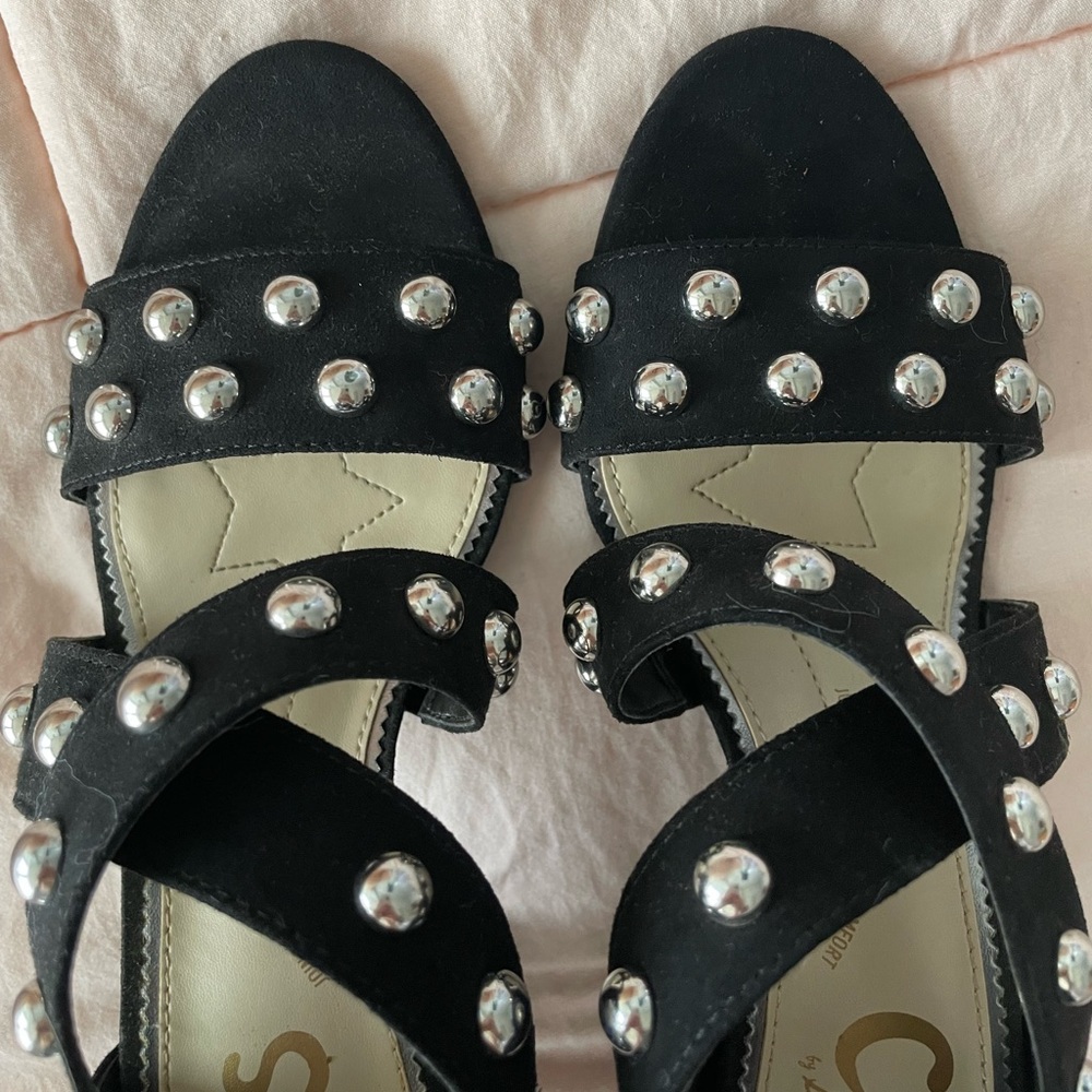 strappy embellished heels